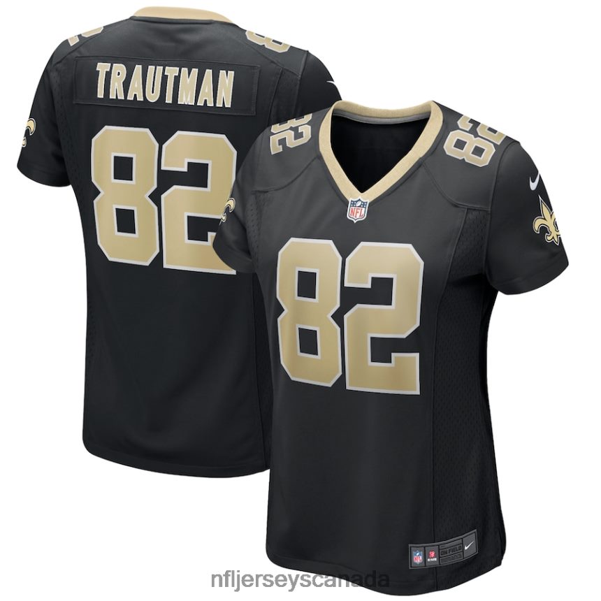 Women New Orleans Saints Adam Trautman Nike Black Game Jersey Clothing NFL TBXFR65125