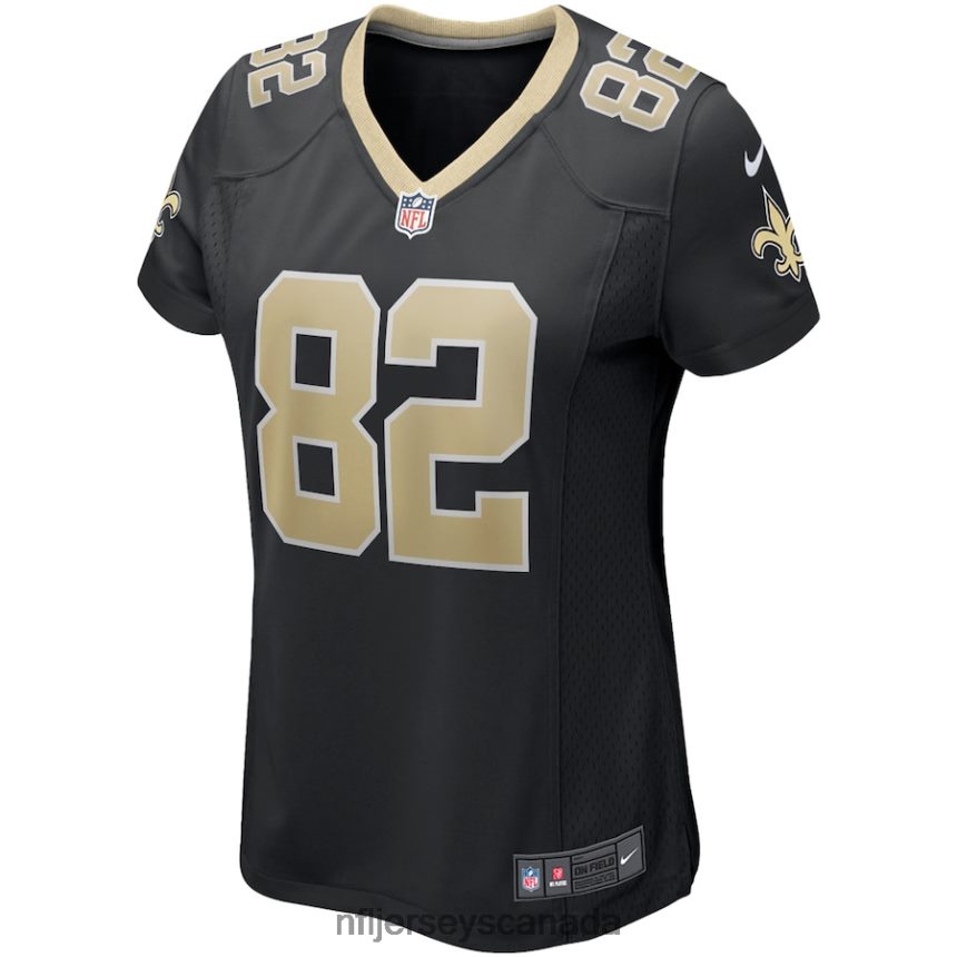 Women New Orleans Saints Adam Trautman Nike Black Game Jersey Clothing NFL TBXFR65125