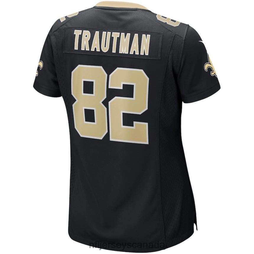 Women New Orleans Saints Adam Trautman Nike Black Game Jersey Clothing NFL TBXFR65125