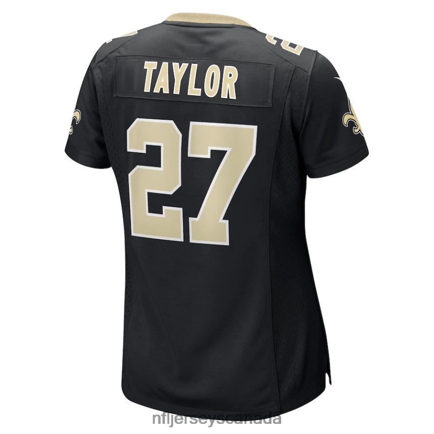 Women New Orleans Saints Alontae Taylor Nike Black Game Player Jersey Clothing NFL TBXFR65003