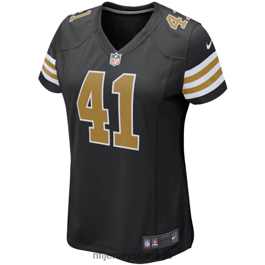 Women New Orleans Saints Alvin Kamara Nike Black Alternate Game Player Jersey Clothing NFL TBXFR63327