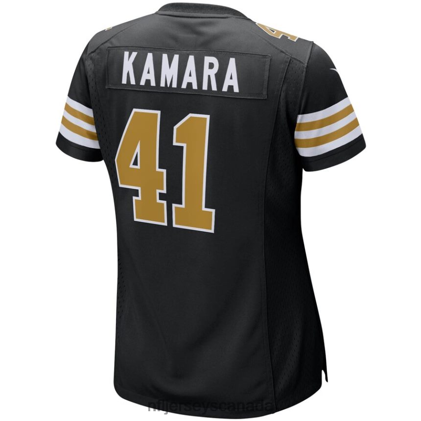 Women New Orleans Saints Alvin Kamara Nike Black Alternate Game Player Jersey Clothing NFL TBXFR63327