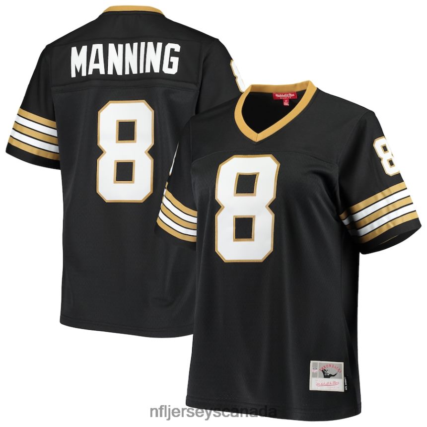 Women New Orleans Saints Archie Manning Mitchell  Ness Black 1979 Legacy Replica Jersey Clothing NFL TBXFR62137