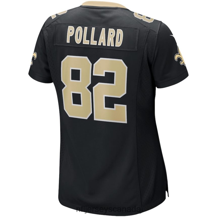 Women New Orleans Saints Bob Pollard Nike Black Game Retired Player Jersey Clothing NFL TBXFR65153