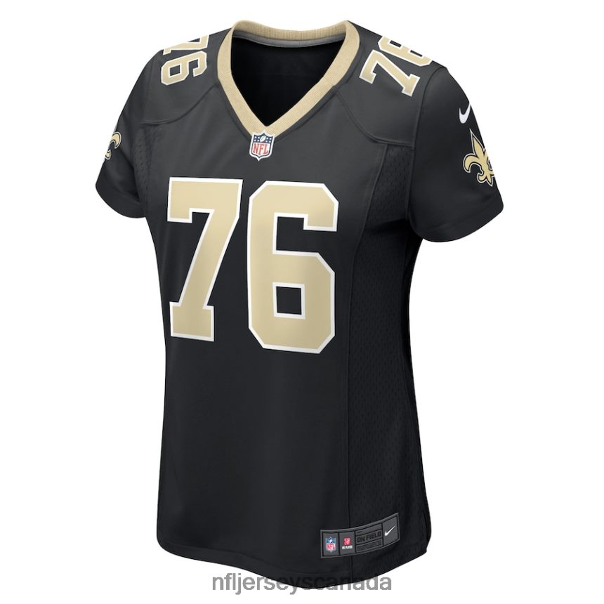 Women New Orleans Saints Calvin Throckmorton Nike Black Game Player Jersey Clothing NFL TBXFR63189