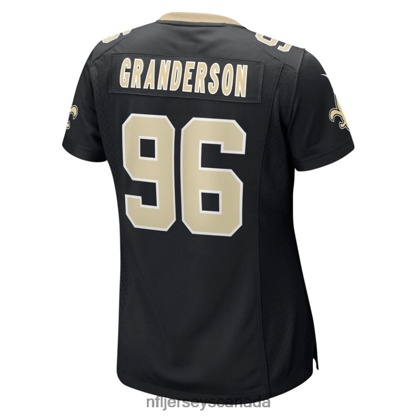 Women New Orleans Saints Carl Granderson Nike Black Game Jersey Clothing NFL TBXFR65149