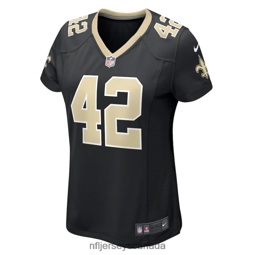 Women New Orleans Saints Chase Hansen Nike Black Game Jersey Clothing NFL TBXFR65139