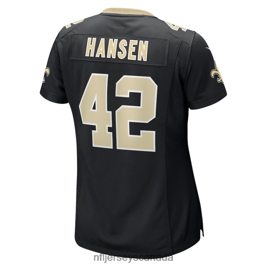 Women New Orleans Saints Chase Hansen Nike Black Game Jersey Clothing NFL TBXFR65139