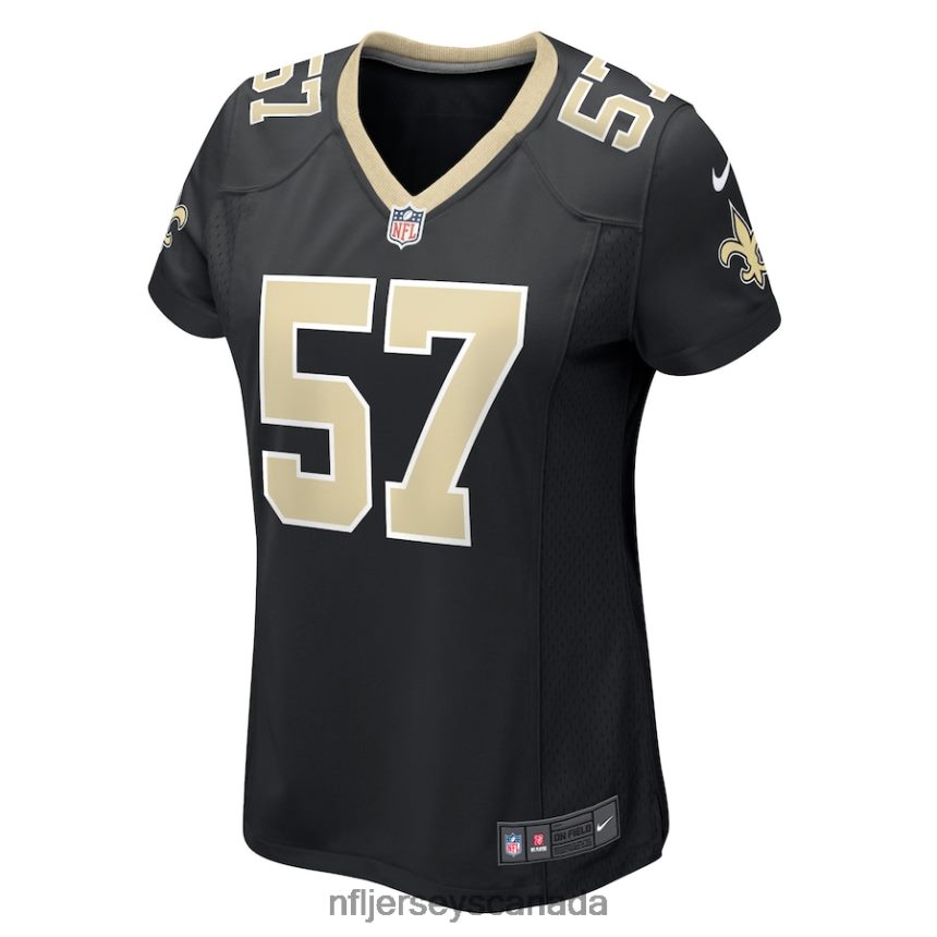 Women New Orleans Saints Christian Ringo Nike Black Game Player Jersey Clothing NFL TBXFR65020
