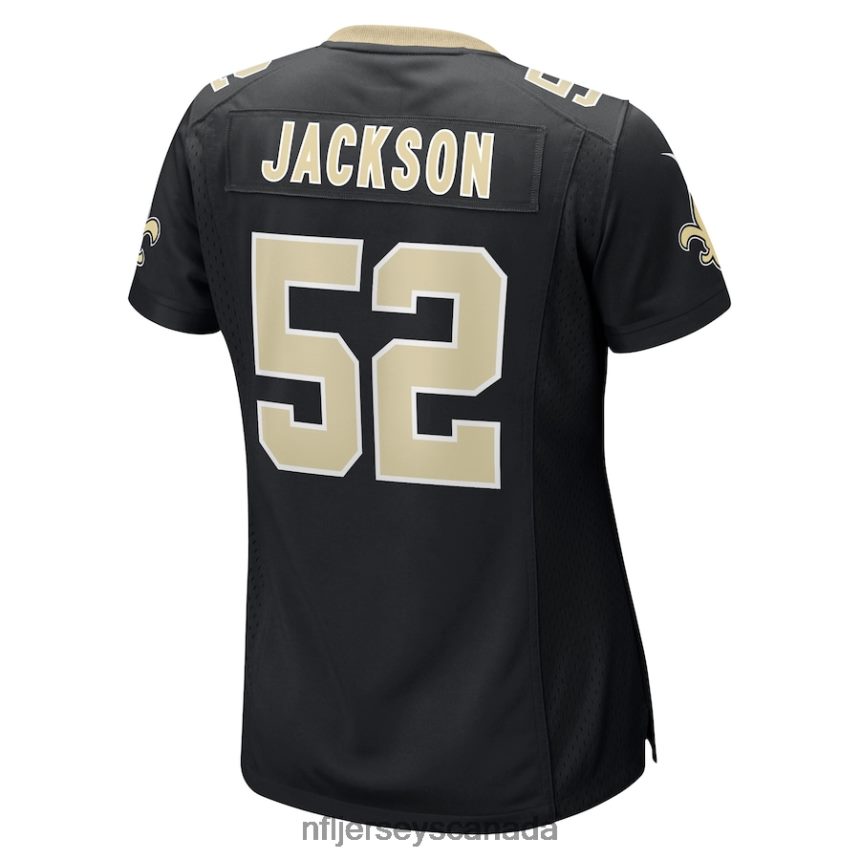 Women New Orleans Saints D\Marco Jackson Nike Black Game Player Jersey Clothing NFL TBXFR66144