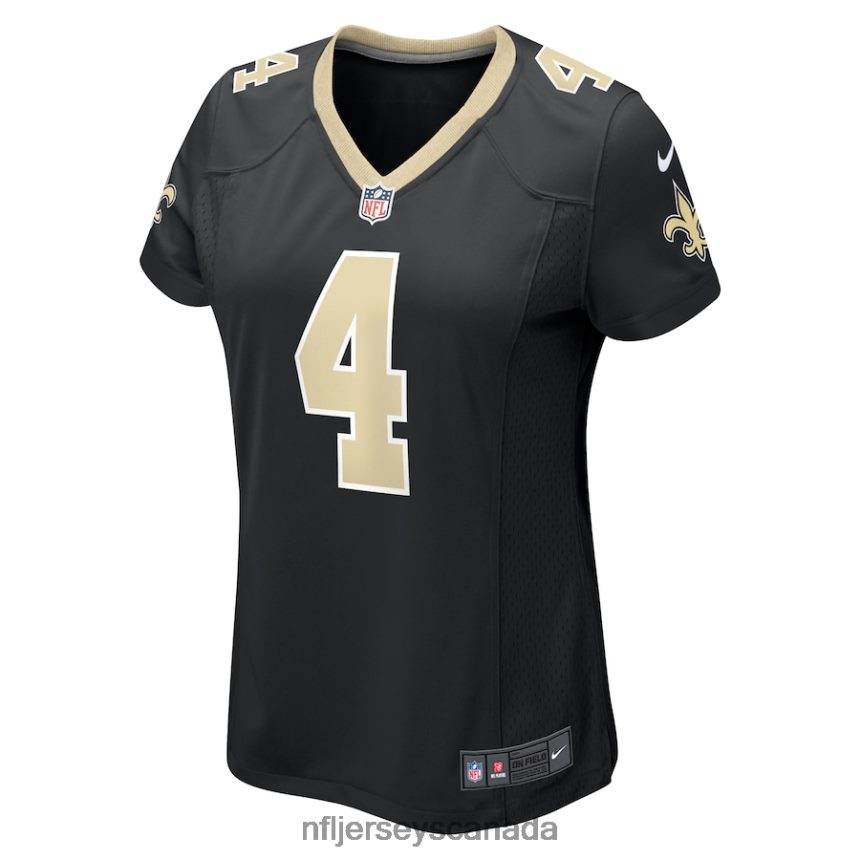 Women New Orleans Saints Derek Carr Nike Black Game Jersey Clothing NFL TBXFR6243