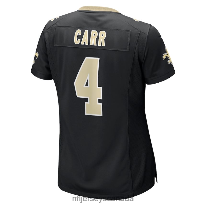 Women New Orleans Saints Derek Carr Nike Black Game Jersey Clothing NFL TBXFR6243