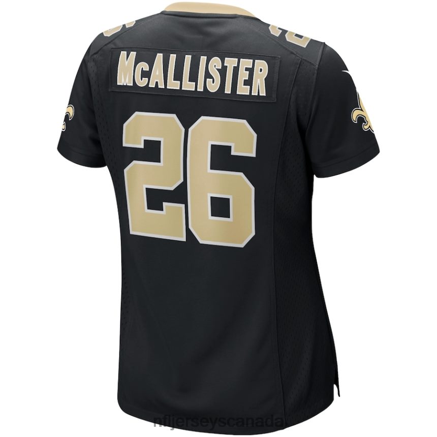 Women New Orleans Saints Deuce McAllister Nike Black Game Retired Player Jersey Clothing NFL TBXFR64016