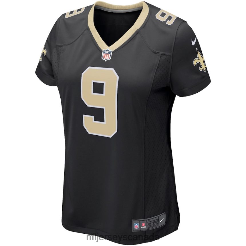 Women New Orleans Saints Drew Brees Nike Black Game Player Jersey Clothing NFL TBXFR61041