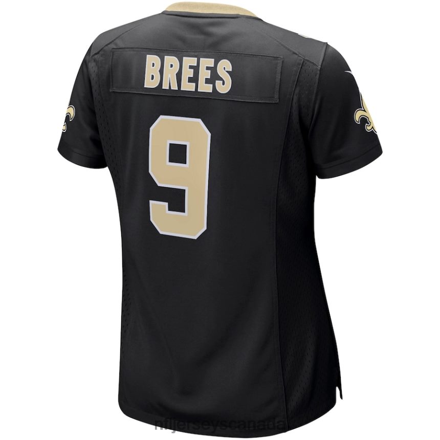 Women New Orleans Saints Drew Brees Nike Black Game Player Jersey Clothing NFL TBXFR61041
