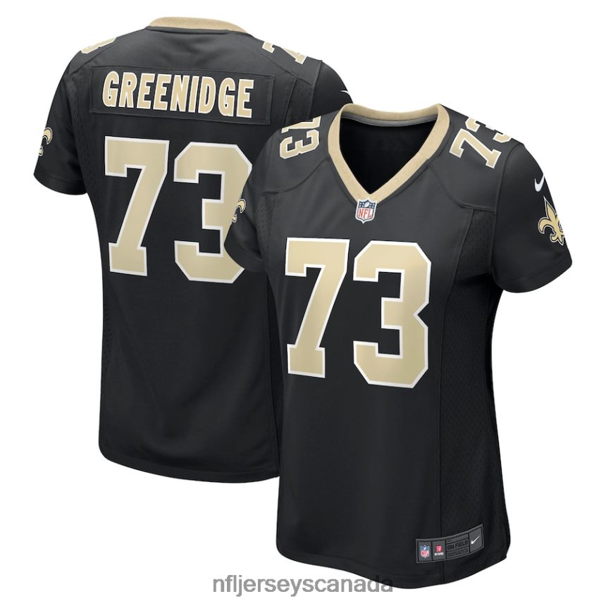 Women New Orleans Saints Ethan Greenidge Nike Black Game Jersey Clothing NFL TBXFR65143