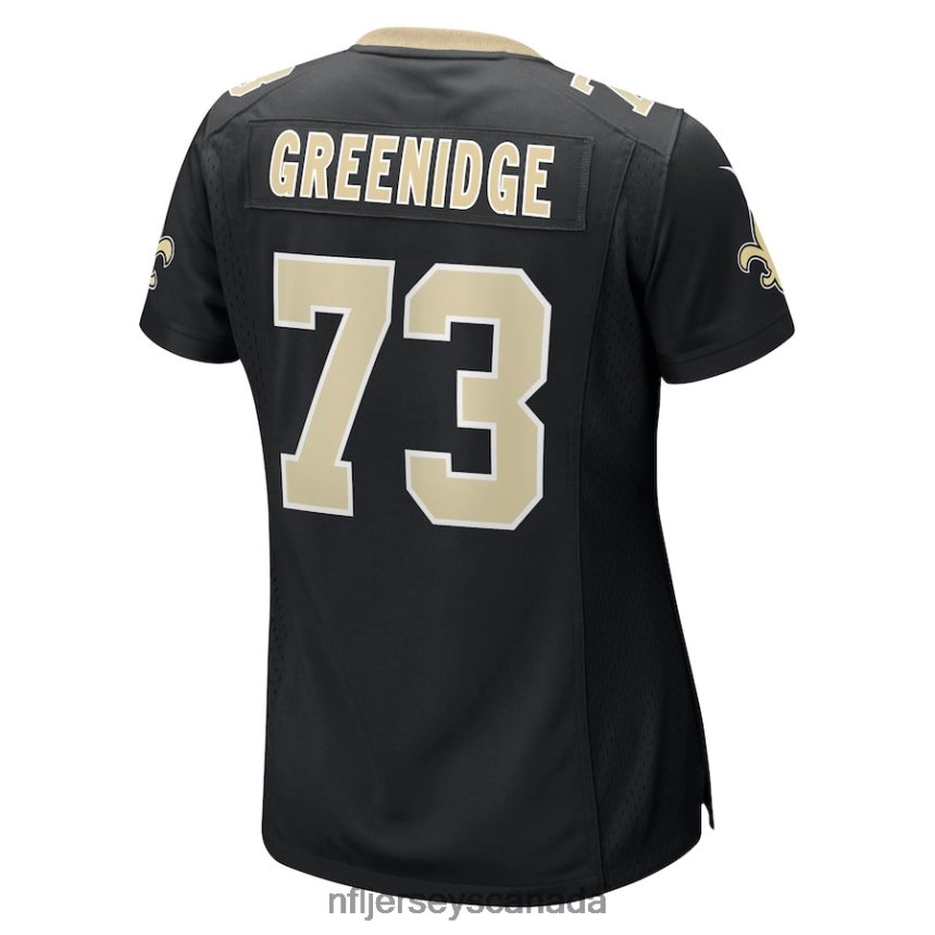 Women New Orleans Saints Ethan Greenidge Nike Black Game Jersey Clothing NFL TBXFR65143