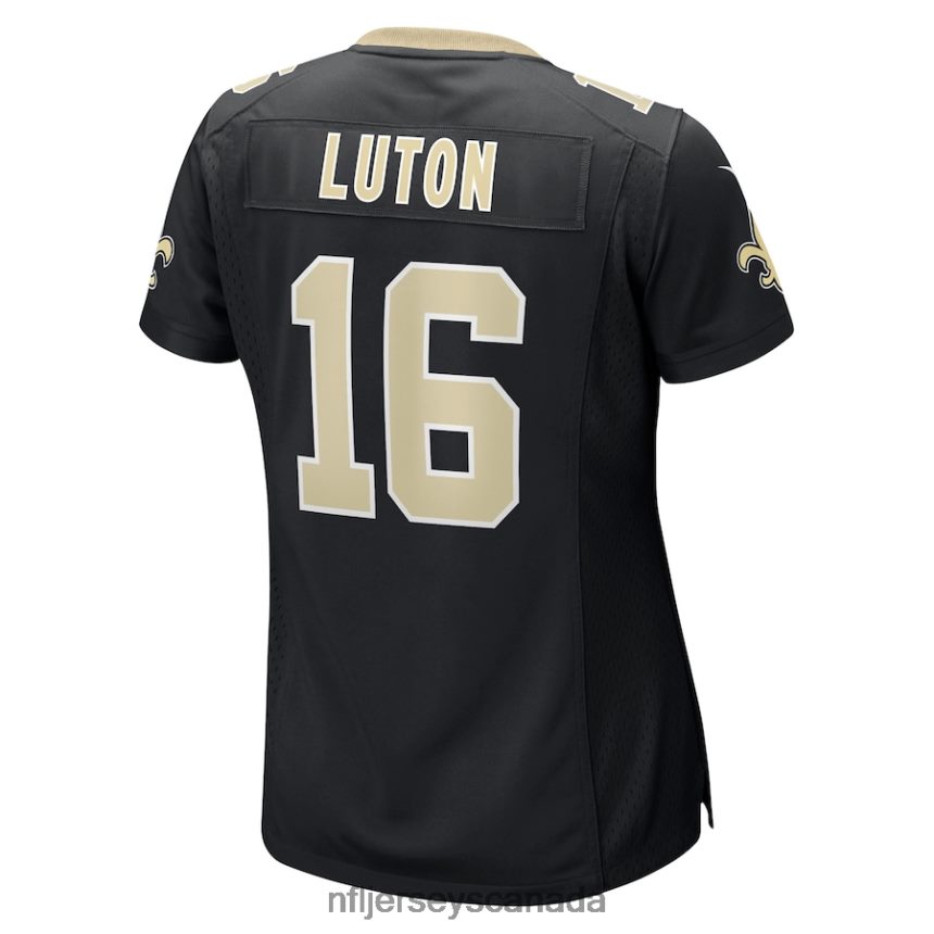Women New Orleans Saints Jake Luton Nike Black Game Player Jersey Clothing NFL TBXFR66202
