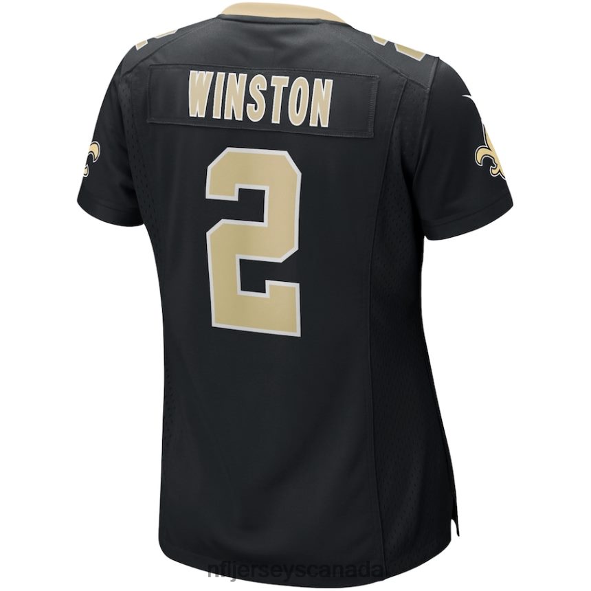Women New Orleans Saints Jameis Winston Nike Black Game Jersey Clothing NFL TBXFR61965