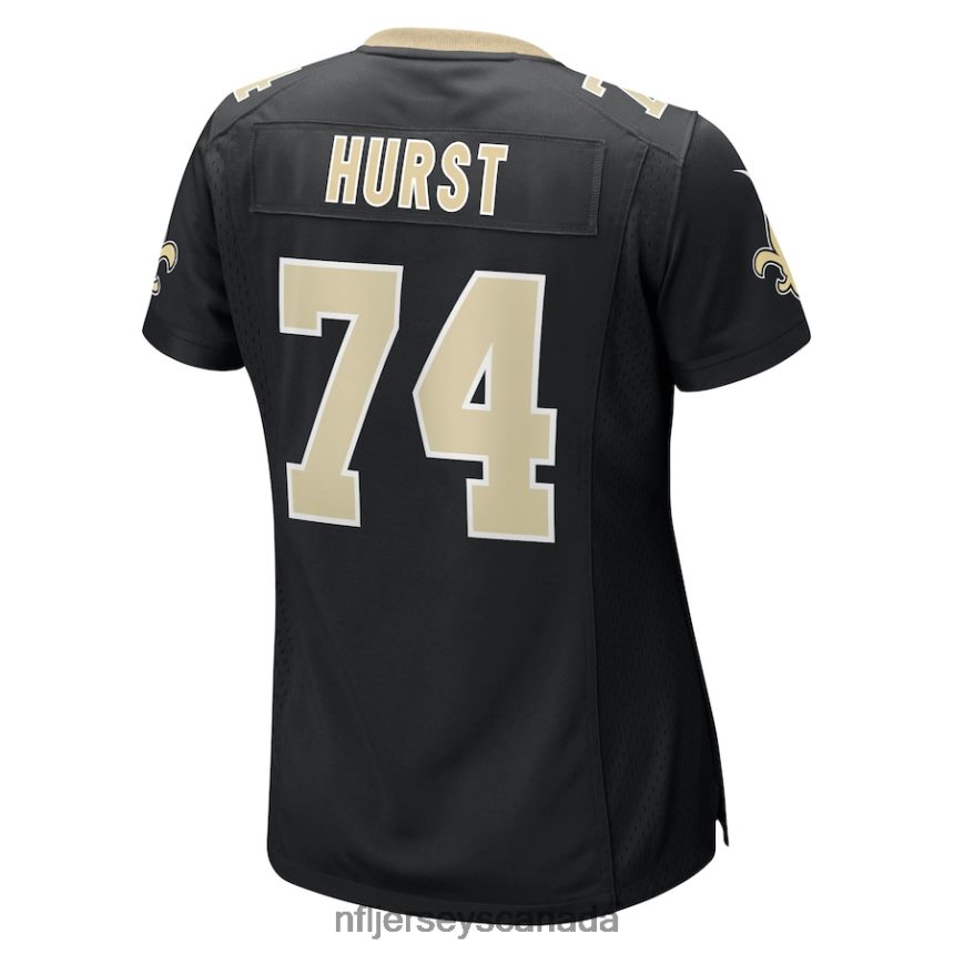 Women New Orleans Saints James Hurst Nike Black Game Jersey Clothing NFL TBXFR65123