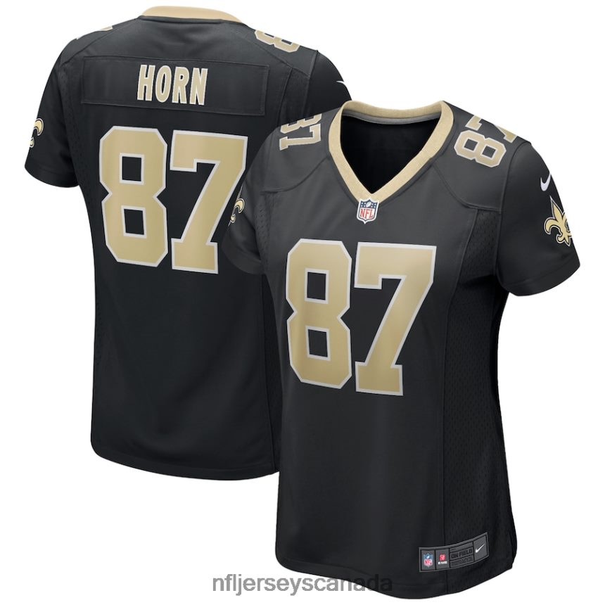 Women New Orleans Saints Joe Horn Nike Black Game Retired Player Jersey Clothing NFL TBXFR65171