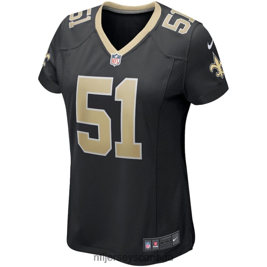Women New Orleans Saints Jonathan Vilma Nike Black Game Retired Player Jersey Clothing NFL TBXFR64024