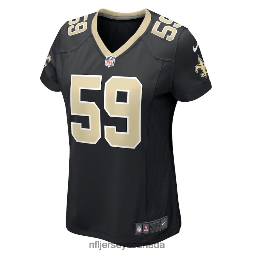 Women New Orleans Saints Jordan Jackson Nike Black Game Player Jersey Clothing NFL TBXFR66448
