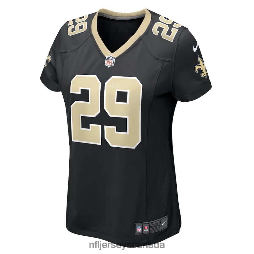 Women New Orleans Saints Paulson Adebo Nike Black Game Jersey Clothing NFL TBXFR65133