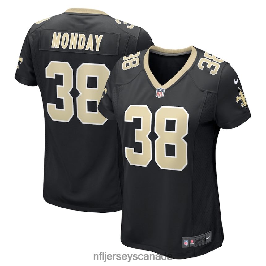 Women New Orleans Saints Smoke Monday Nike Black Game Player Jersey Clothing NFL TBXFR65592