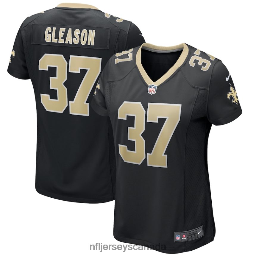 Women New Orleans Saints Steve Gleason Nike Black Game Retired Player Jersey Clothing NFL TBXFR63166