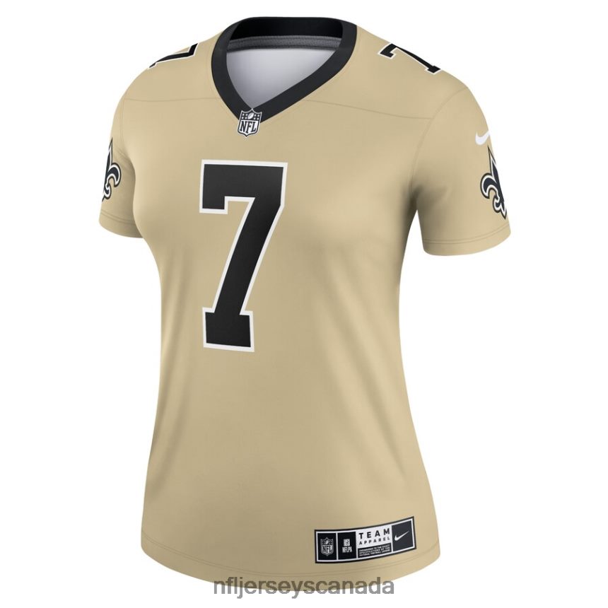 Women New Orleans Saints Taysom Hill Nike Gold Inverted Legend Jersey Clothing NFL TBXFR65468