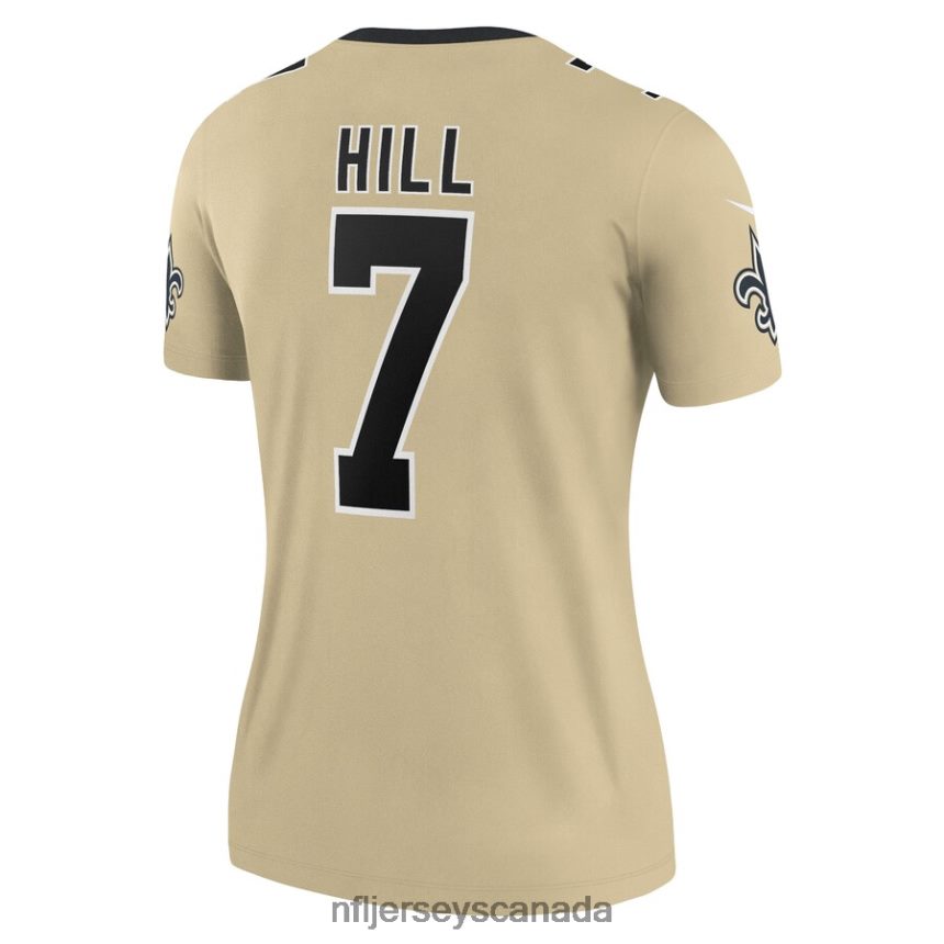 Women New Orleans Saints Taysom Hill Nike Gold Inverted Legend Jersey Clothing NFL TBXFR65468