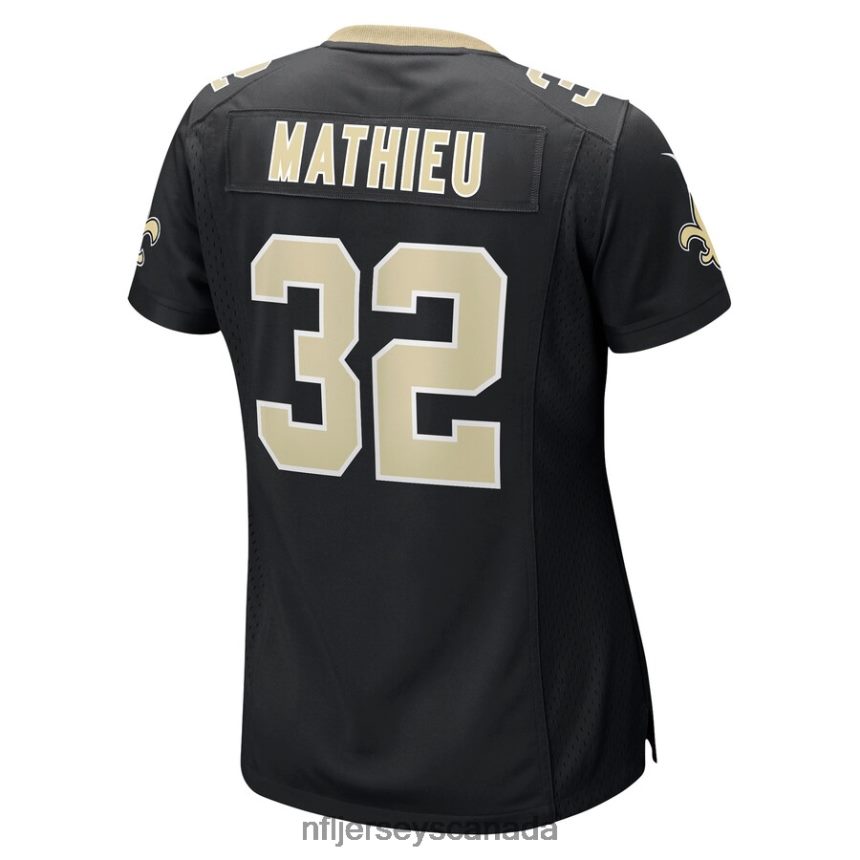 Women New Orleans Saints Tyrann Mathieu Nike Black Game Jersey Clothing NFL TBXFR62780