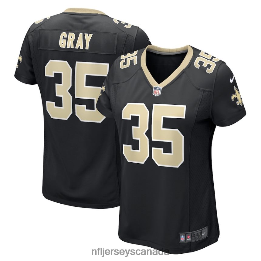 Women New Orleans Saints Vincent Gray Nike Black Game Player Jersey Clothing NFL TBXFR66936