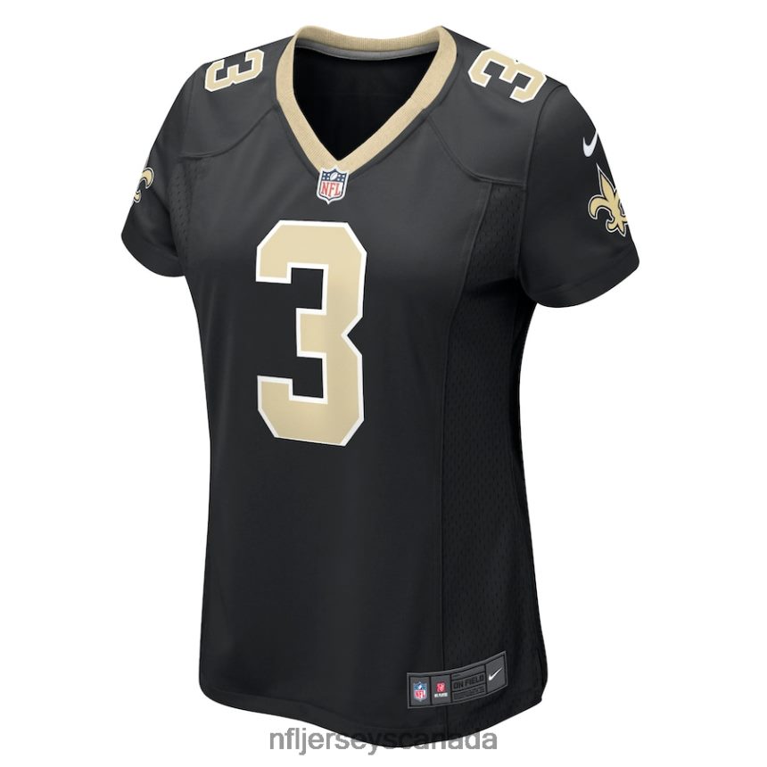 Women New Orleans Saints Wil Lutz Nike Black Game Jersey Clothing NFL TBXFR64124