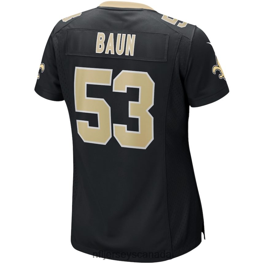 Women New Orleans Saints Zack Baun Nike Black Game Jersey Clothing NFL TBXFR65116