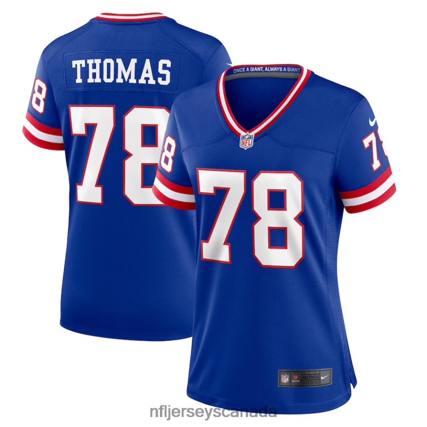 Women New York Giants Andrew Thomas Nike Royal Classic Player Game Jersey Clothing NFL TBXFR63826