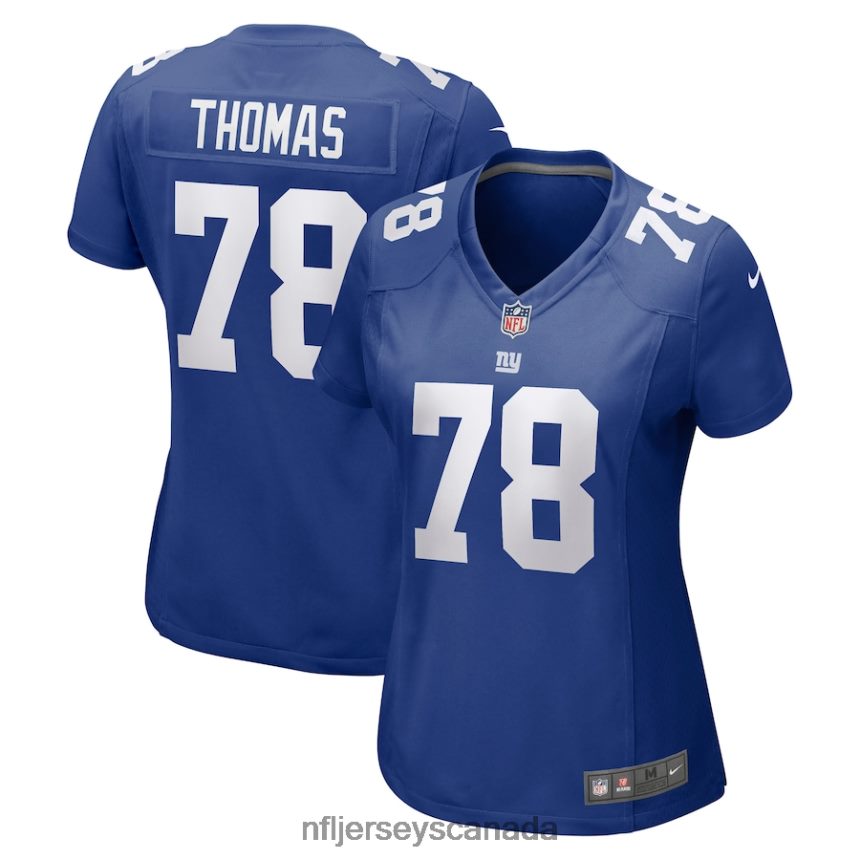 Women New York Giants Andrew Thomas Nike Royal Game Jersey Clothing NFL TBXFR66009