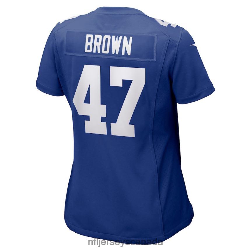 Women New York Giants Cam Brown Nike Royal Game Jersey Clothing NFL TBXFR64984