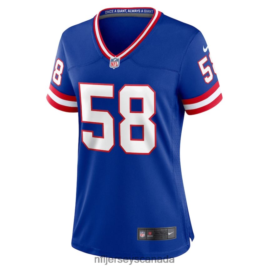 Women New York Giants Carl Banks Nike Royal Classic Retired Player Game Jersey Clothing NFL TBXFR66562