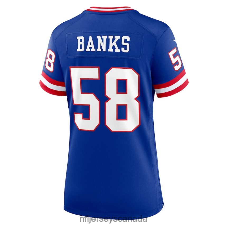 Women New York Giants Carl Banks Nike Royal Classic Retired Player Game Jersey Clothing NFL TBXFR66562