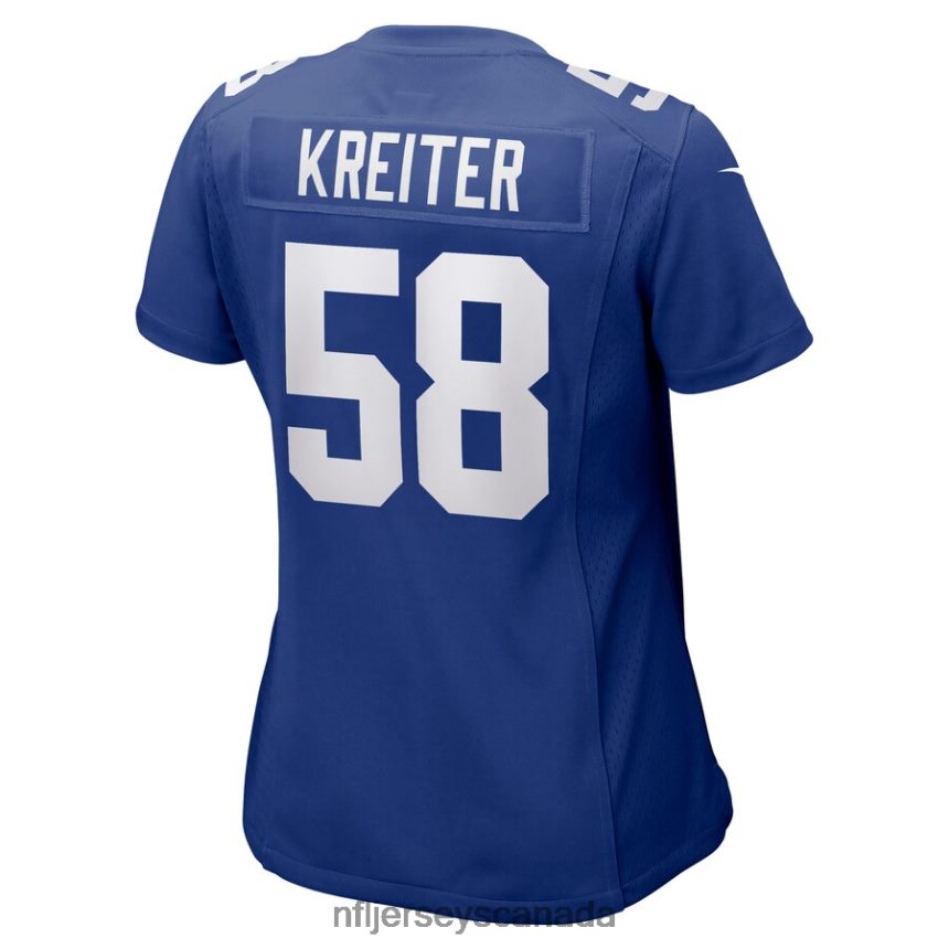 Women New York Giants Casey Kreiter Nike Royal Game Jersey Clothing NFL TBXFR65906