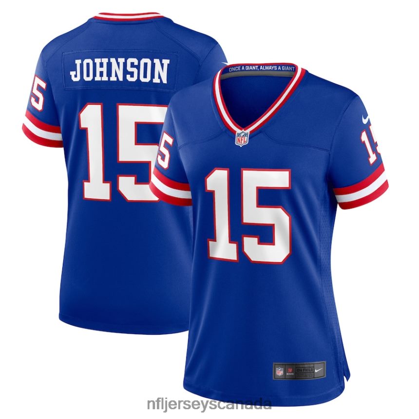 Women New York Giants Collin Johnson Nike Royal Classic Player Game Jersey Clothing NFL TBXFR66740