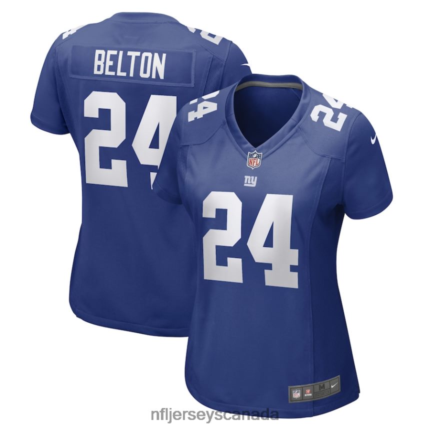 Women New York Giants Dane Belton Nike Royal Game Player Jersey Clothing NFL TBXFR66778