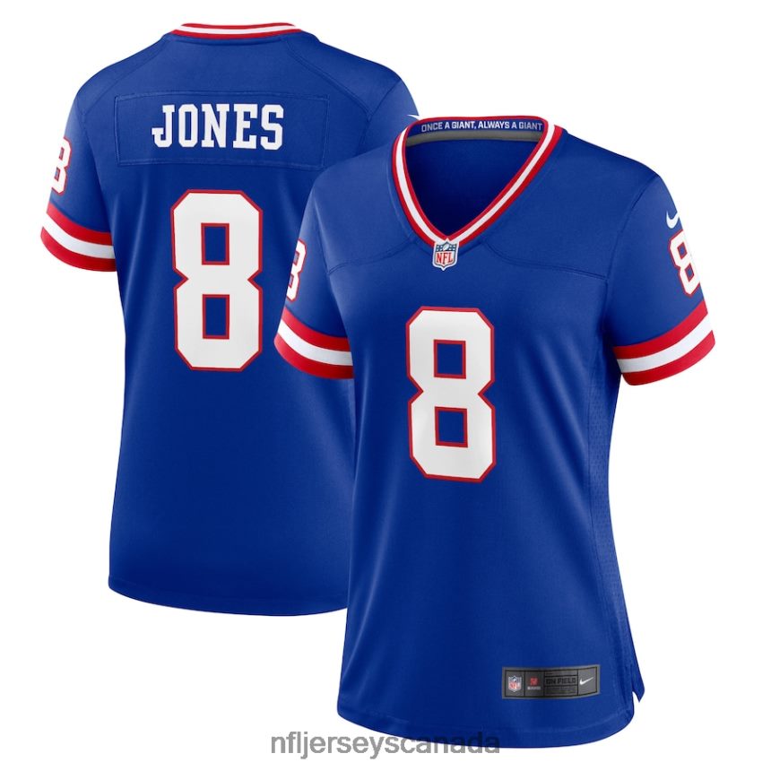 Women New York Giants Daniel Jones Nike Royal Classic Player Game Jersey Clothing NFL TBXFR6846