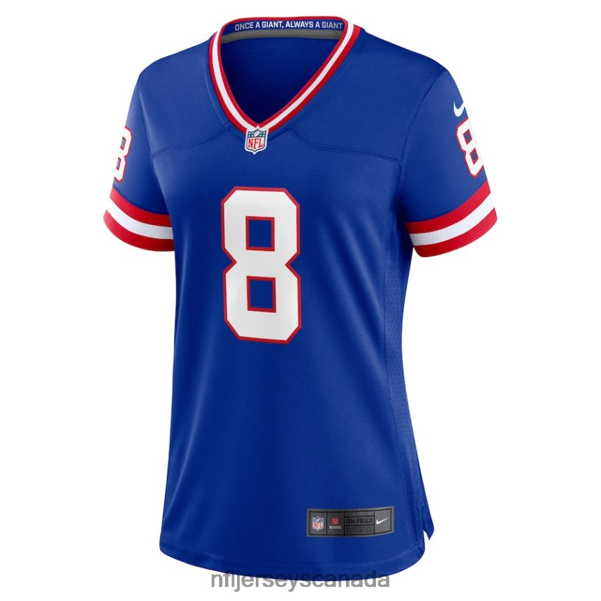 Women New York Giants Daniel Jones Nike Royal Classic Player Game Jersey Clothing NFL TBXFR6846