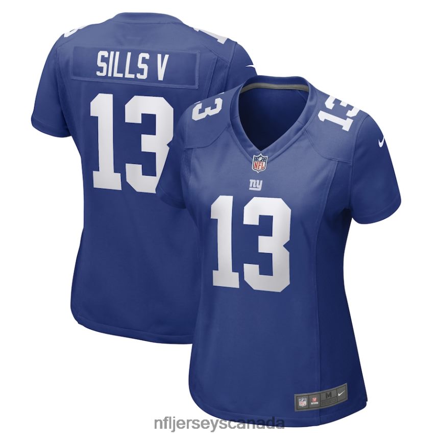 Women New York Giants David Sills V Nike Royal Game Player Jersey Clothing NFL TBXFR66091