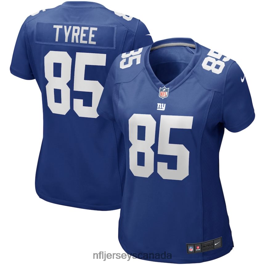 Women New York Giants David Tyree Nike Royal Game Retired Player Jersey Clothing NFL TBXFR66536