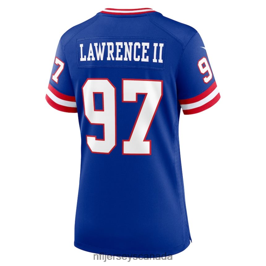 Women New York Giants Dexter Lawrence II Nike Royal Classic Game Player Jersey Clothing NFL TBXFR63576