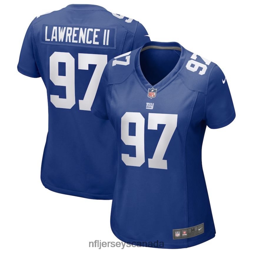 Women New York Giants Dexter Lawrence II Nike Royal Team Game Player Jersey Clothing NFL TBXFR61389